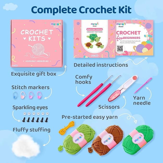 Mewaii Beginner Crochet Kit - Image 3