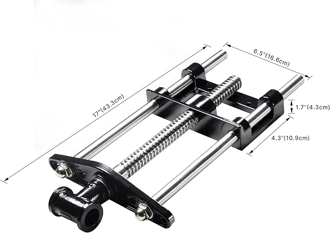 HFS(R) 9 Inch Woodworking Bench Vise, Heavy Duty Front Screw Vise for Workbench Chrome plating Leg Vise Hardware Woodworking with Mounting Screws