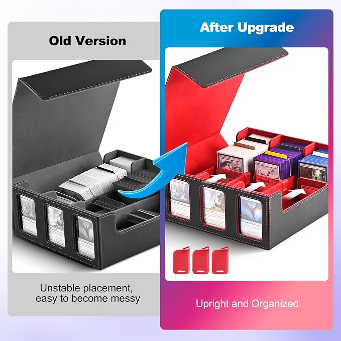 UAONO Card Storage Box for Trading Cards, 1800+ Commander Deck Box for MTG - Image 6