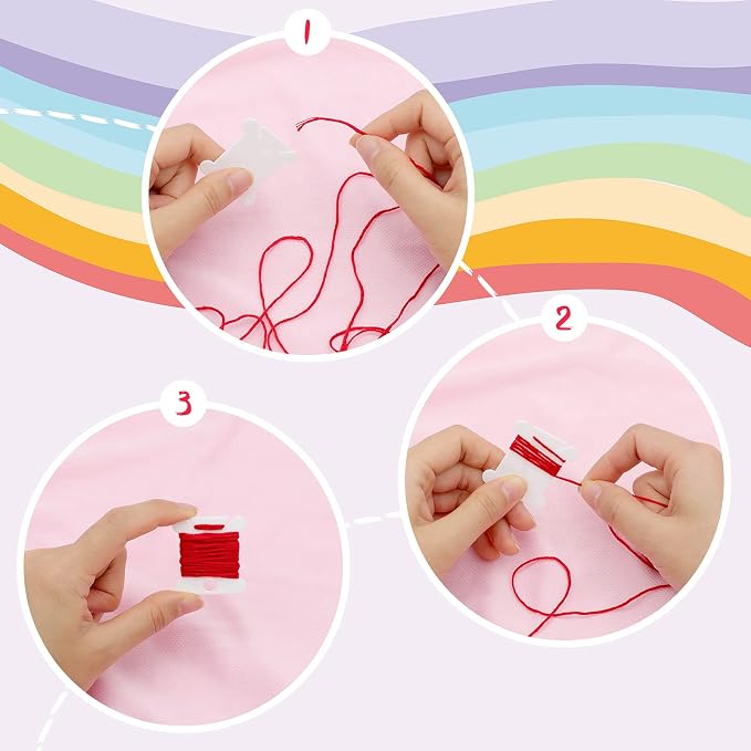 MUZHI Embroidery Floss Bobbins, Plastic Embroidery Thread Cards - Image 3