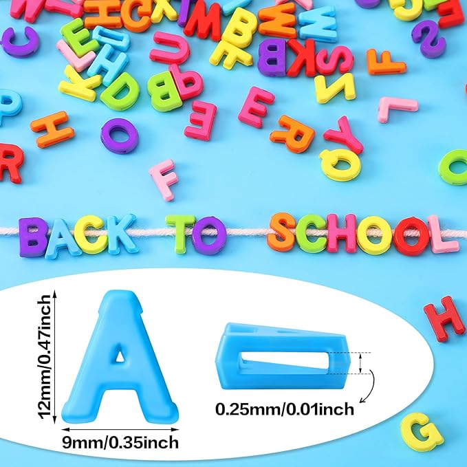 Augshy 700Pcs Large Alphabet Letter Beads - Image 2
