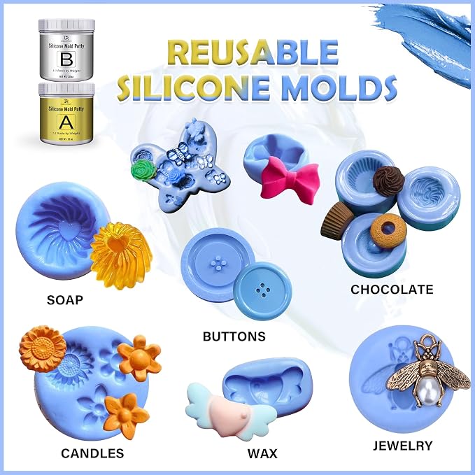 Silicone Putty - 2.5 Lb Flexible Silicone Mold Making Kit - Image 4