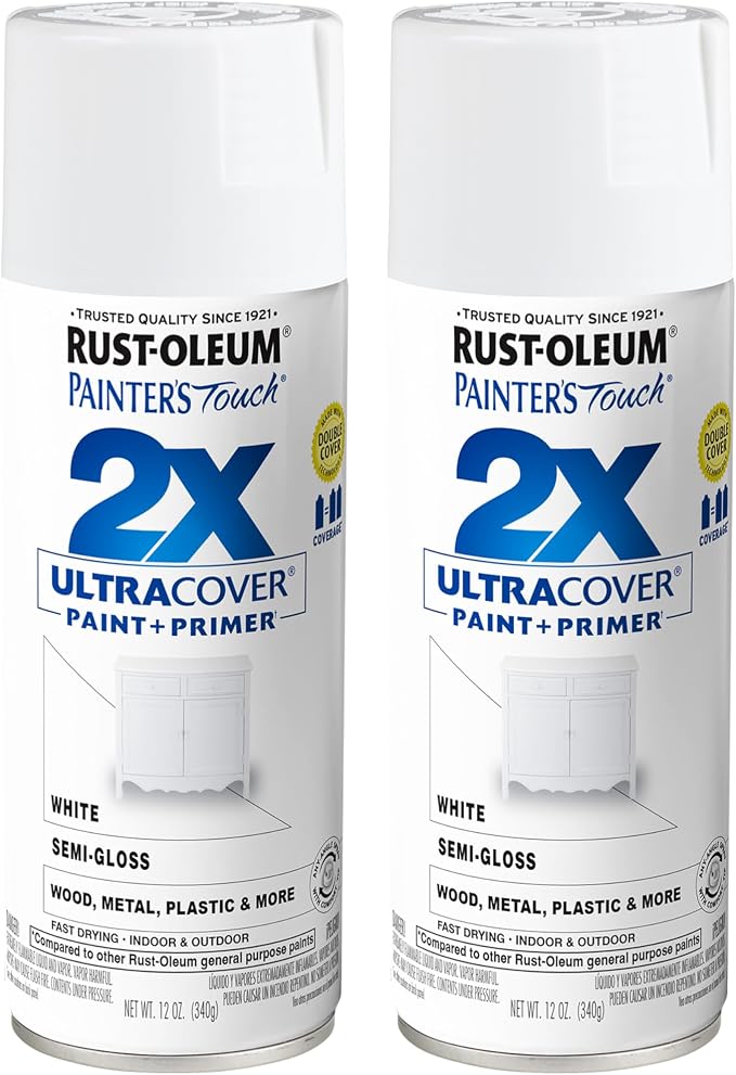Rust-Oleum 334098-2PK Painter's Touch 2X Ultra Cover Spray Paint, 12 oz by Rust-Oleum