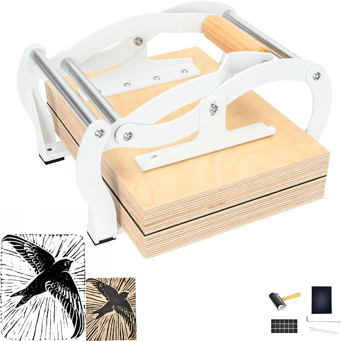 TOPOWN Linocut Printing Hand Lever Press Machine, Linocut Press Machine by TOPOWN