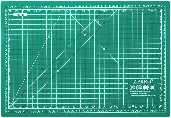 ZERRO Self Healing Cutting Mat 12" x 18" Double Sided Cutting Sewing Mat | - Image 4