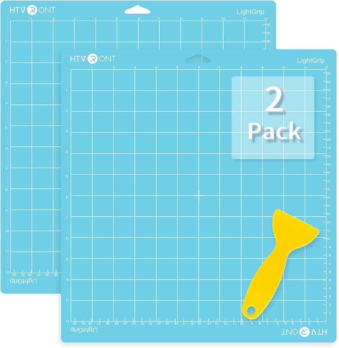 HTVRONT Light Grip Cutting Mats- 2 Pack Cutting Mat 12x12 Compatible by HTVRONT