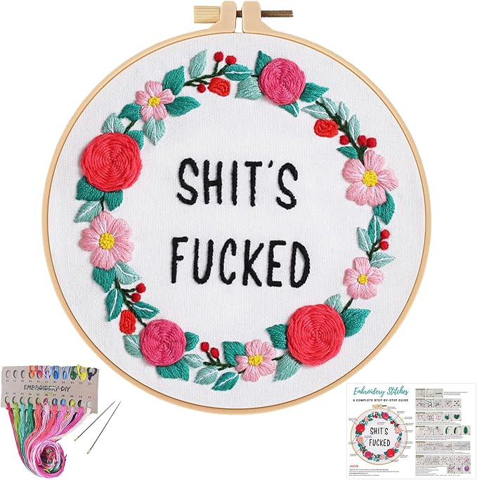 Louise Maelys Funny Embroidery Kit by LouiseMaelys