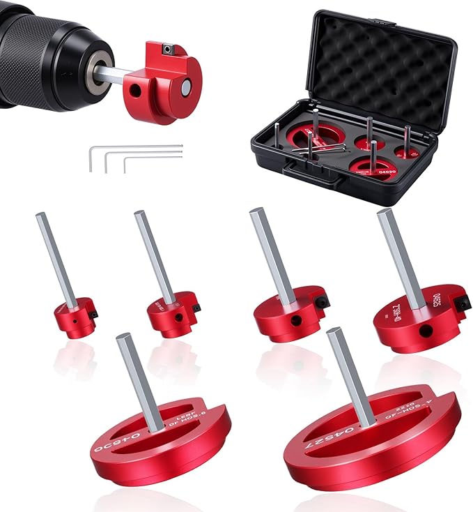 6Pcs PVC Pipe Reamer Kit, Lightweight Hollow Design PVC Fitting Saver for Sch.40 CPVC, ABS, Socket Hub Saver Includes 3/4", 1", 1-1/2", 2", 3", 4", Plumbing Tool Fits Standard 1/2" Drill