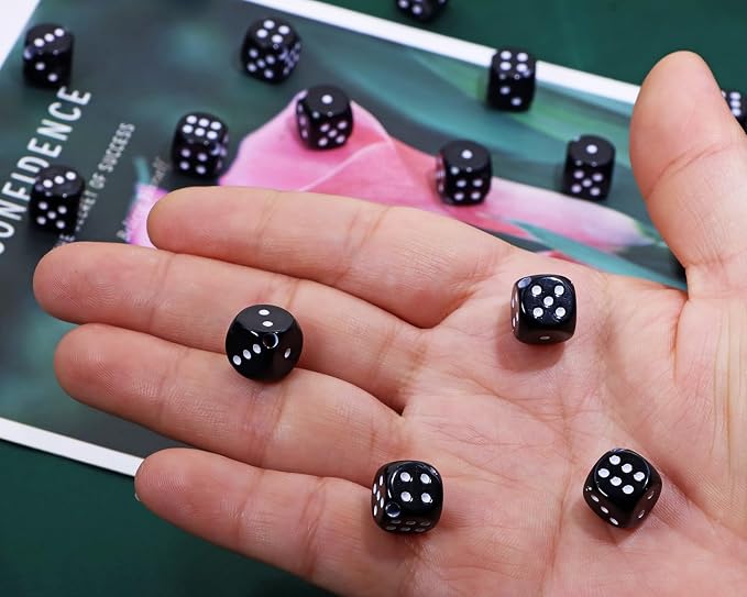 Tupalizy 10mm Acrylic Dice Beads Small 6 Sided Dice Charms - Image 4