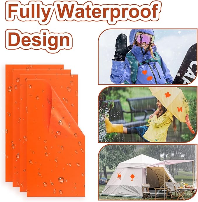 8PCS 7.8x3.9 inch Nylon Repair Patch Self-Adhesive Fabric Patch Down Jacket Repair Patches for Puffer Jackets Tenacious Tape Polyester Waterproof Lightweight Tent Repair Patch Kits for Clothes Bag