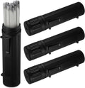 Zonon 4 Pcs Electrode Rod Storage Tube 14 Inch Airproof and Waterproof Welding Rod Holder for Canister(Black)