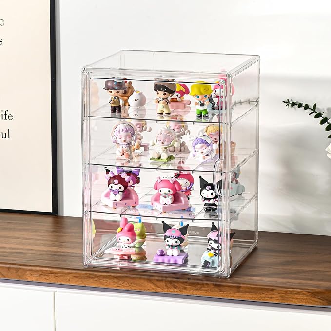 4 Tier Display Case for Collectibles, Storage Container - Image 8