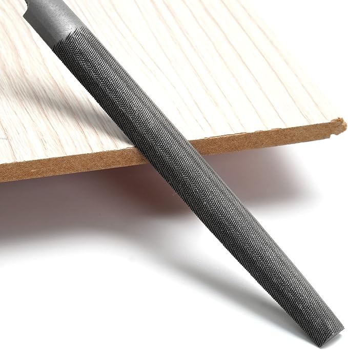8" Half Round Medium Cut File, Double Cut Teeth, Made of High Carbon Steel, Half Round Hand File Without Handle, Suitable for Shaping Metal, Wood, etc.