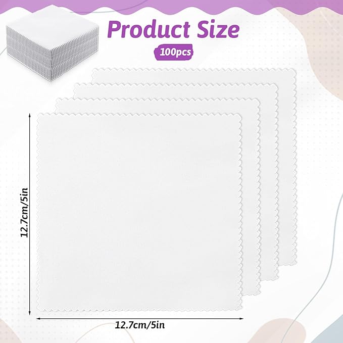 100 Pack 5-inch Cotton Fabric Squares, 5″ Precut Cotton Fabric Squares - Image 2