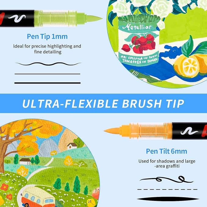 Acrylic Paint Markers 24 Colors, Water-Based No-Bleed Markers - Image 5