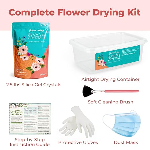 LotFancy 2.5 LBS Silica Gel Flower Drying, Reusable Color Indicating Silica - Image 2
