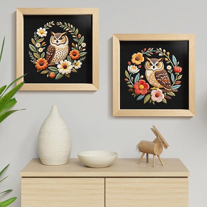 ERKOON Embroidery Kit for Beginners, 2 Set Flower Cross Stitch Set Include - Image 7