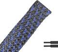 PET Expandable Braided Sleeving Wire Loom 1/8 Inch Cable Wrap Cable Sleeve Wire Protector Sleeve Tubing 25Feet, Blue&Black