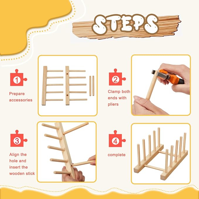 Barydat 2 Pcs Wooden Puzzle Holder Stand, Puzzle Display Rack | Puzzle Storage - Image 4