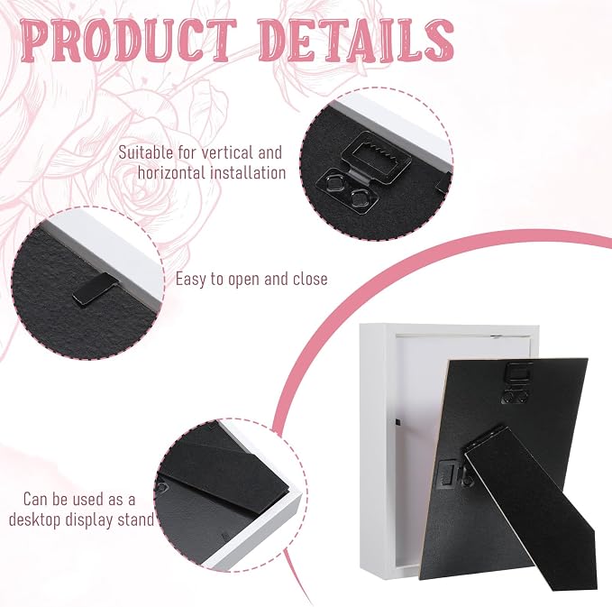 8 Pcs Shadow Box Frame, 4 x 6 Inch 3D Shadow Boxes Display Cases 1.2in Depth - Image 3