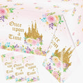 3PCS Princess Birthday Party Tablecloths Decorations, Once Upon a Time Birthday by Dydamud