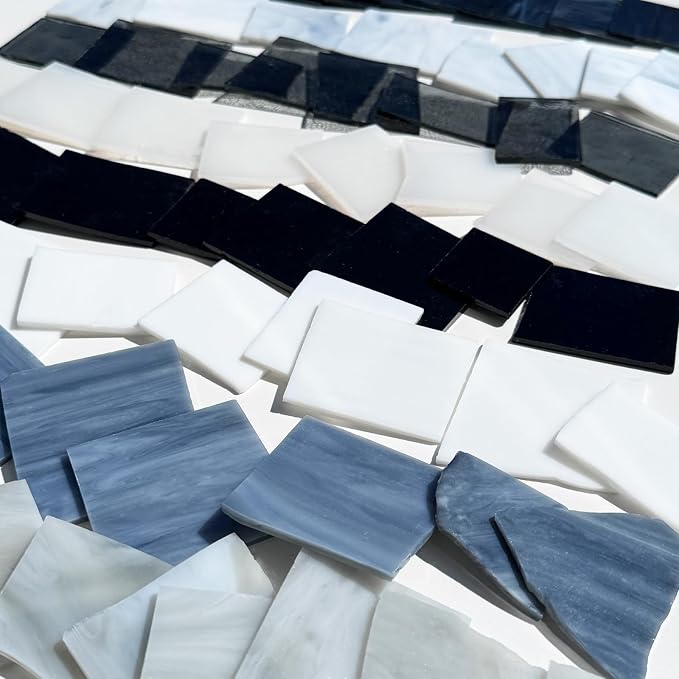 ILLUCKAI 2.2lb Irregular Stained Glass Scraps, Mosaic Glass Pieces, Mosaic Tiles - Image 4