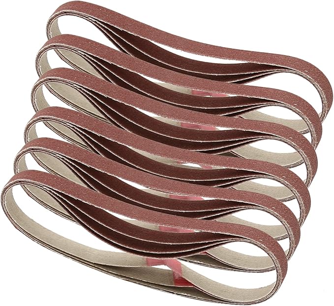 3/8x13 Sanding Belt, Premium Calcined Aluminum Oxide Grain Sandpaper, 40,60,80,120,180,240,320,400 (24/25 Pack) (40 80 120 180 240 320 Grit)