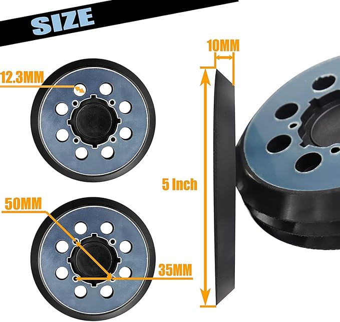 5 Inch Sander Pad for DeWalt DWE6423/6423K, DWE6421/6421K, DCW210B Random Orbital Sander - Replacement Pad for DWE64233 & N329079