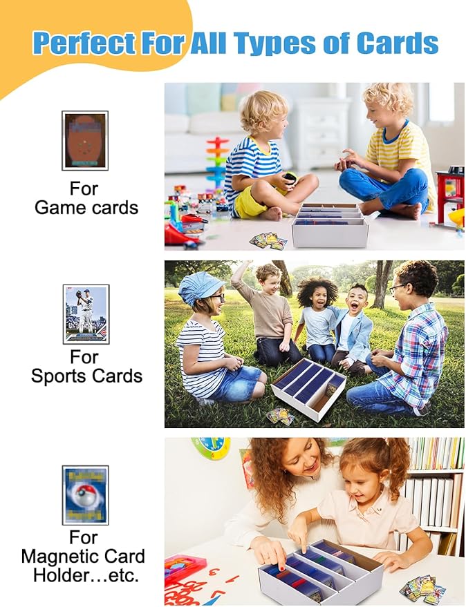 4 Pack Sports Card Boxes 3120 Count Cardboard Card Storage Box White Bulk Card - Image 5