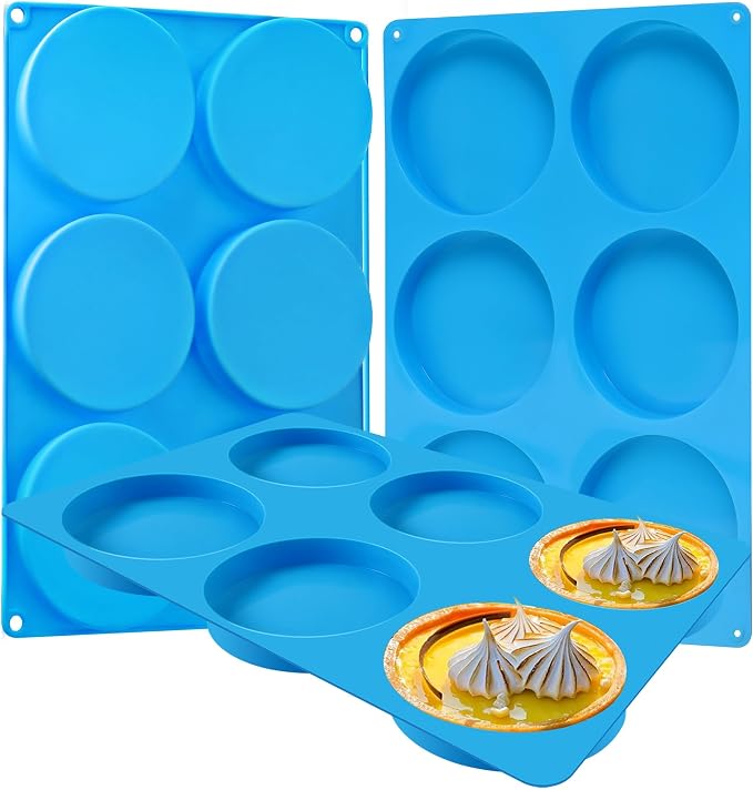 Sidosir Round Silicone Mold for Baking, 4inch Large Breakfast Sandwiches Mold by Sidosir