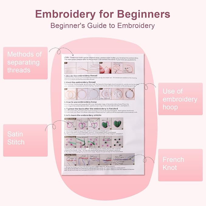 Haootadiy Beginner Embroidery Kit - Image 4