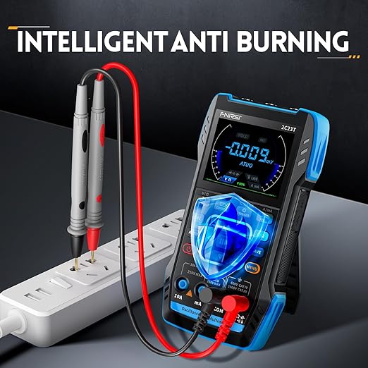 FNIRSI 2C23T 3IN1 Digital Oscilloscope Multimeter DDS Generator, 2 Channels, 10MHz Bandwidth, 50MSa/s Sampling Rate, 10000 Counts, Voltage, Current, Capacitor, Resistor, Diode Test