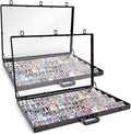 2 Pcs Trade Show Display Case – 34"x22" Large Aluminum Locking Tabletop Showcase by CoJewe