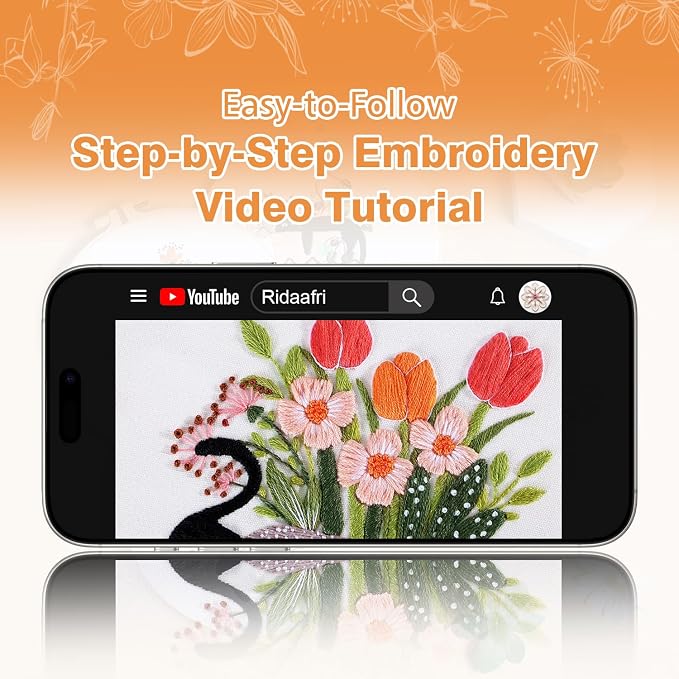 Embroidery Kit for Beginners, Stamped Kits - Image 2