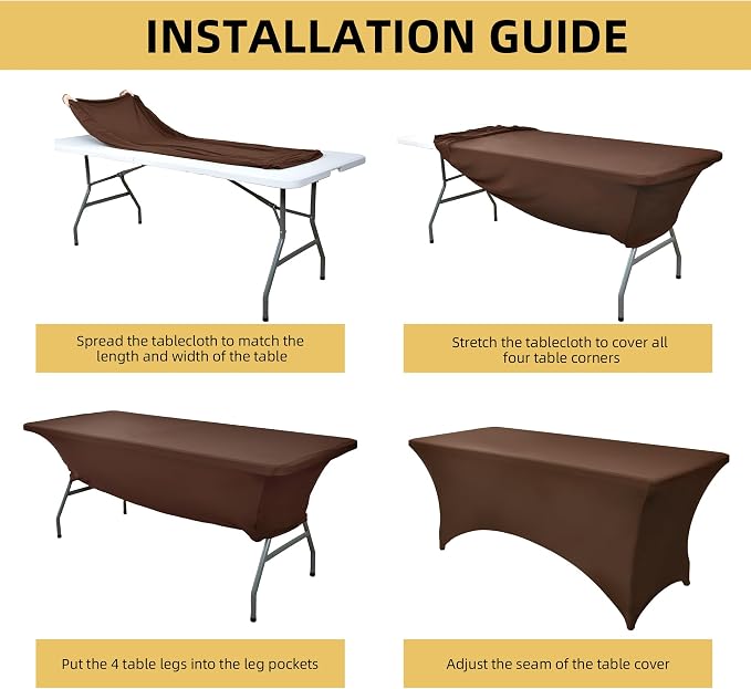 10-Pack 6ft Spandex Table Covers - Image 5
