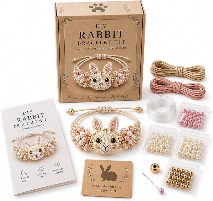 DIY Beaded Bracelet Making Kit, Beginner-Friendly Beaded Bracelet Animal Making by Unknown