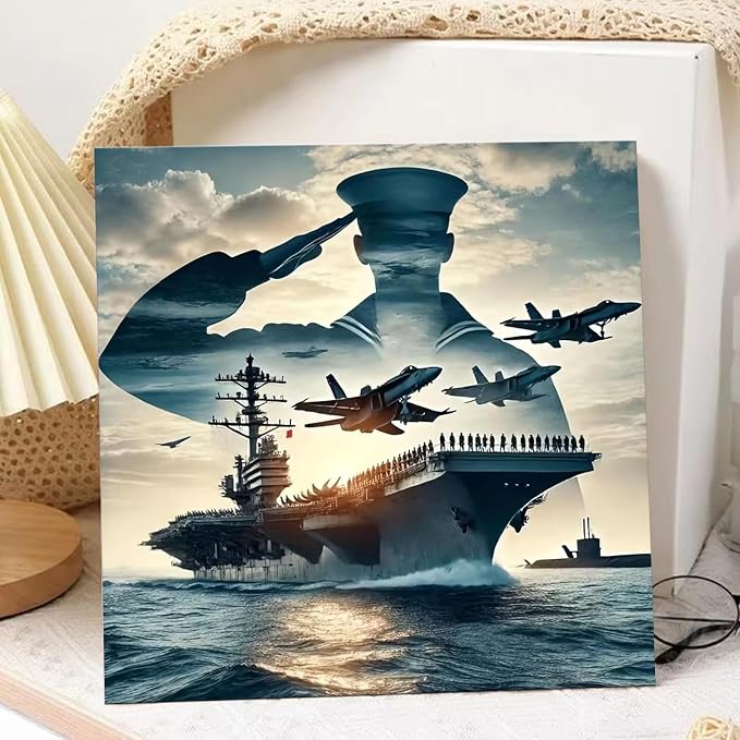hkejoi Navy Paint by Numbers Kit - Image 2