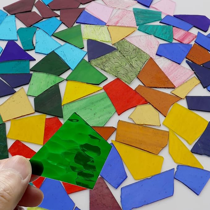 LITMIND 2.2LB Transparent Mixed-Color Stained Glass Scraps - Image 6