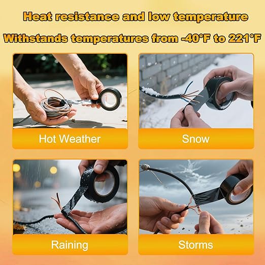 Wire Harness Tape 100 Rolls 3/4Inch*60Ft PVC Electrical Insulation Wrap Heat Resistant Waterproof Wiring Loom Cable Protection Self Adhesive Black