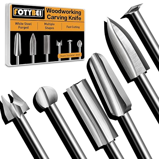 Wood Carving Drill Bits Set Compatible by FOTYBEI