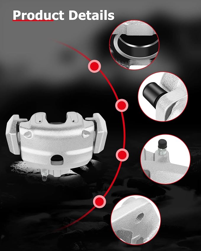 cciyu Front Left & Right Brake Calipers Assembly w/Bracket 18B4778 18B4779 2001-2007 For Ford For Escape,2001-2006 For Mazda For Tribute,2005-2006 For Mercury For Mariner