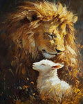 Mrnsiet Lion and Sheep Paint by Number by Mrnsiet