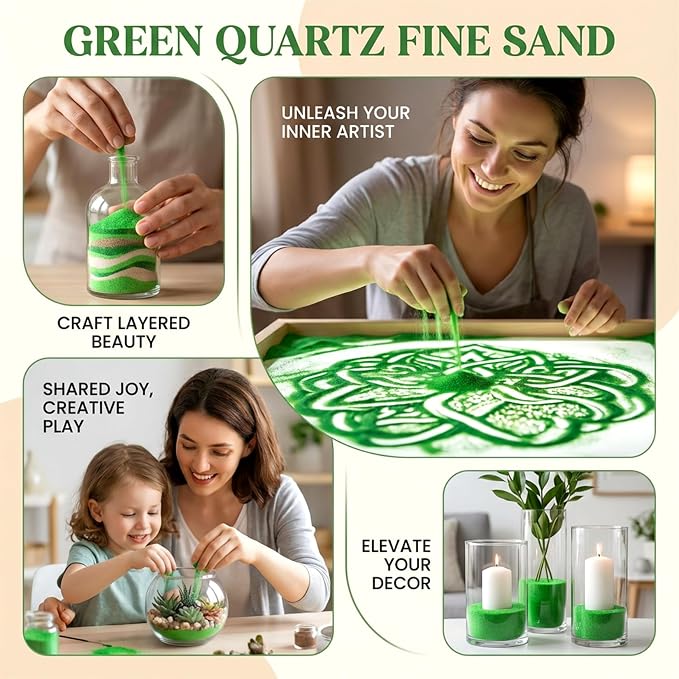 RAINFLOW 15 OZ Fine Green Sand for Crafts - Image 4
