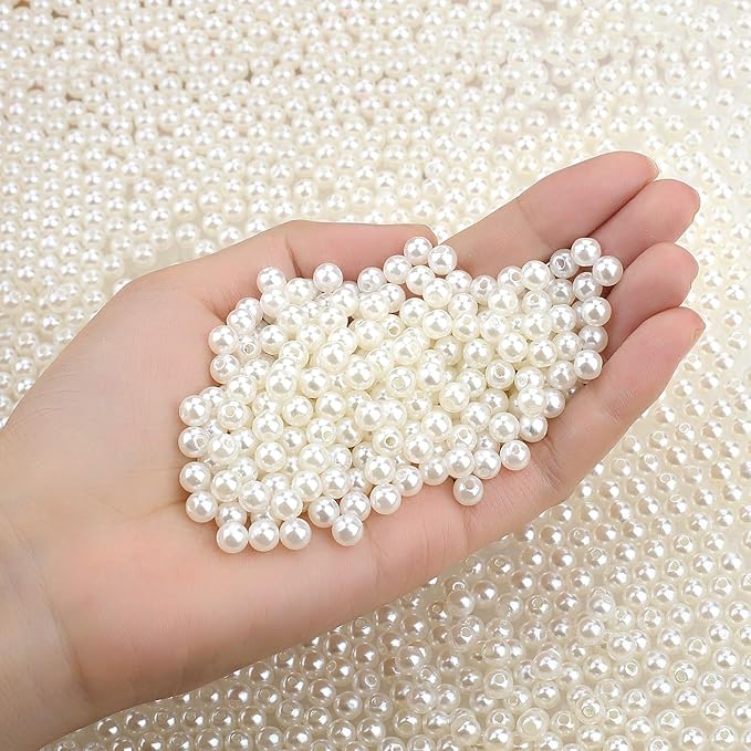 DUQGUHO Pearl Beads for Crafts Fake Pearls by DUQGUHO