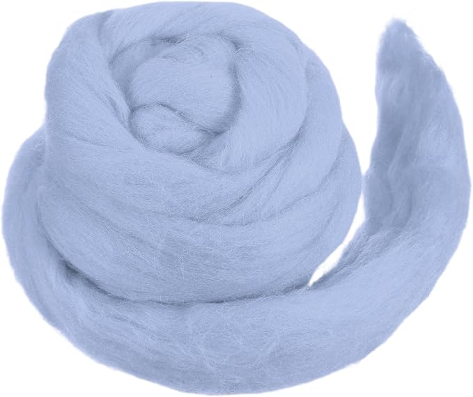 MECCANIXITY Wool Roving Yarn Soft Felting Wool 50g/1.76oz Pure Chunky Roving by MECCANIXITY