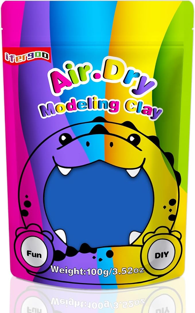 ifergoo Blue Air Dry Clay, DIY Creative Modeling Clay by iFergoo