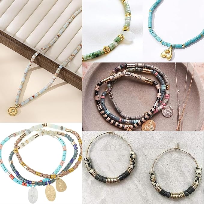 150Pcs 4×2mm Natural Dalmatian Jasper Spacer Stone Beads - Image 4