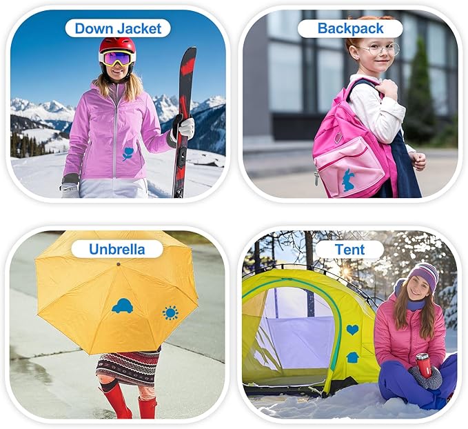 8PCS 7.8x3.9 inch Nylon Repair Patch Self-Adhesive Fabric Patch Down Jacket Repair Patches for Puffer Jackets Tenacious Tape Polyester Waterproof Lightweight Tent Repair Patch Kits for Clothes Bag