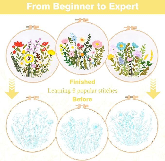 RidaaFri Embroidery Kit for Beginners, Hand Embroidery Set - Image 2