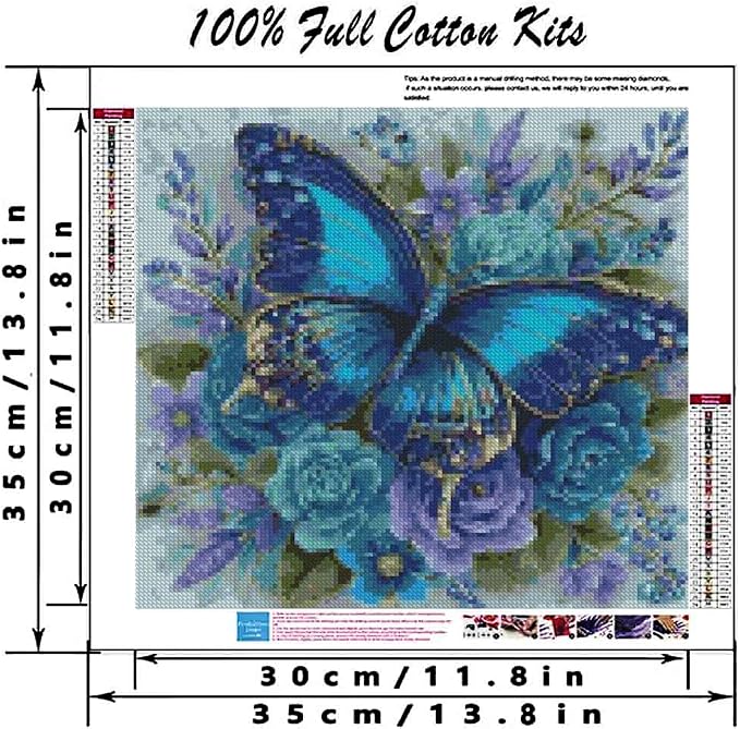 Butterfly and Flowers Cross Stitch Kits - Image 2